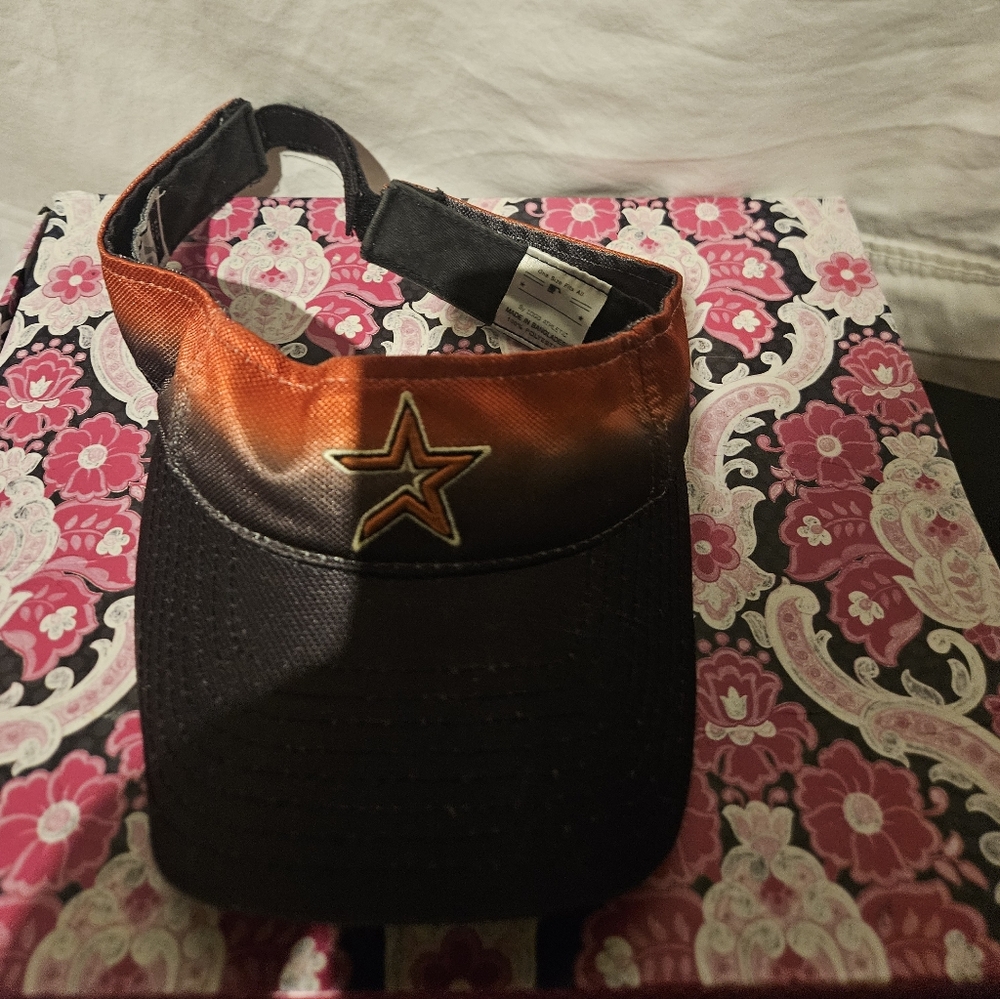 Men's Black and Orange Star Logo Cap